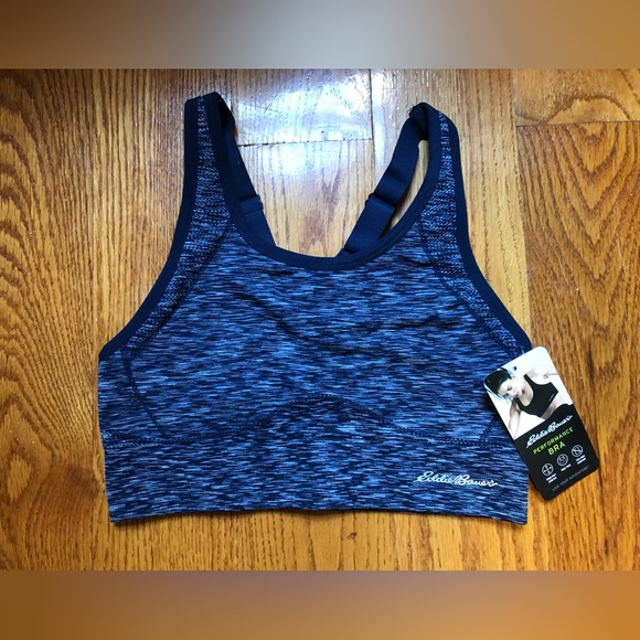 Eddie Bauer Size Medium sports bra in heather navy - Picture 1 of 6